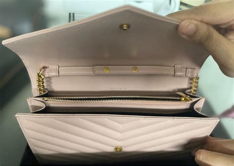 ysl wallet on chain pale blush|best wallet on chain women.